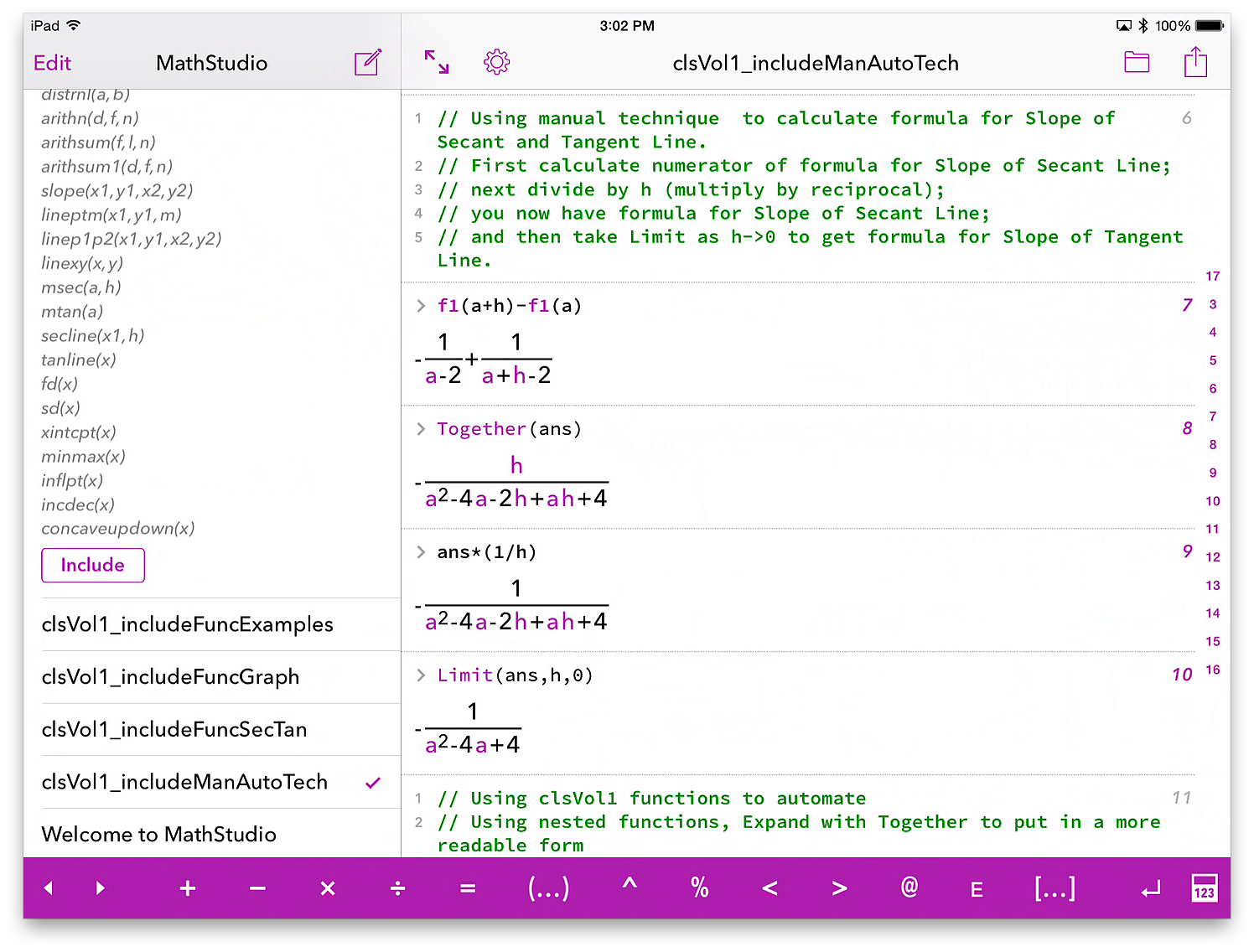 mathstudio scripting manual